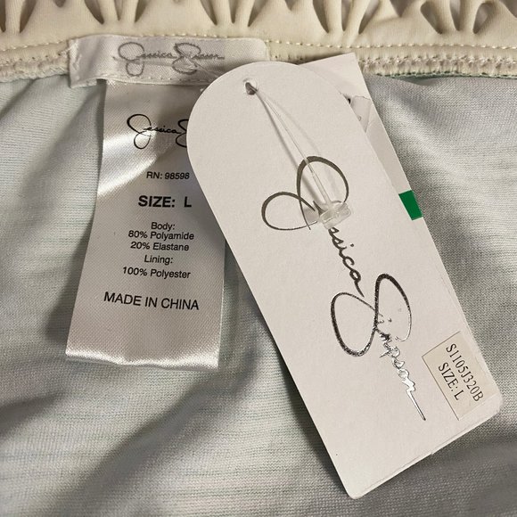 Jessica Simpson Green Striped Bikini Bottom - Picture 8 of 10